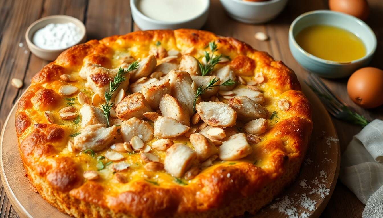 Cake poulet amande courgette : recette facile et savoureuse