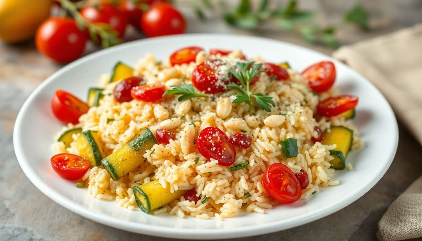 Courgettes Farcies au Riz, tomates Séchées et Pignons de Pin : recette Savoureuse