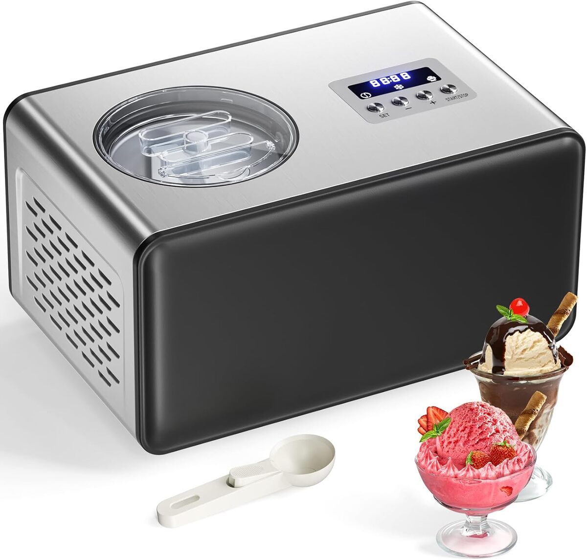 Test de la sorbetière Turbine à glace 2L avec compresseur : crème glacée facile
