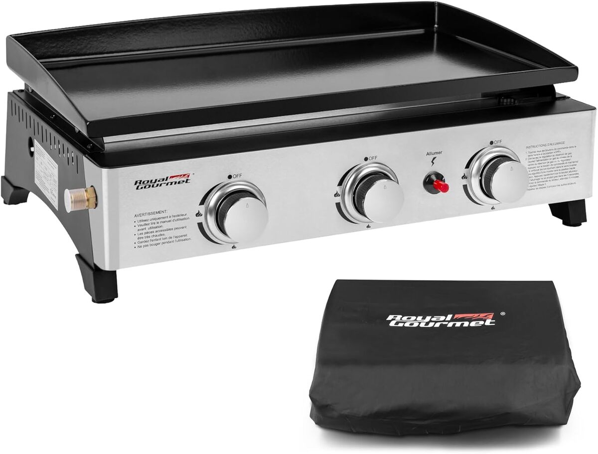 Test : plancha Royal Gourmet 7.5kW portable pour l'extérieur