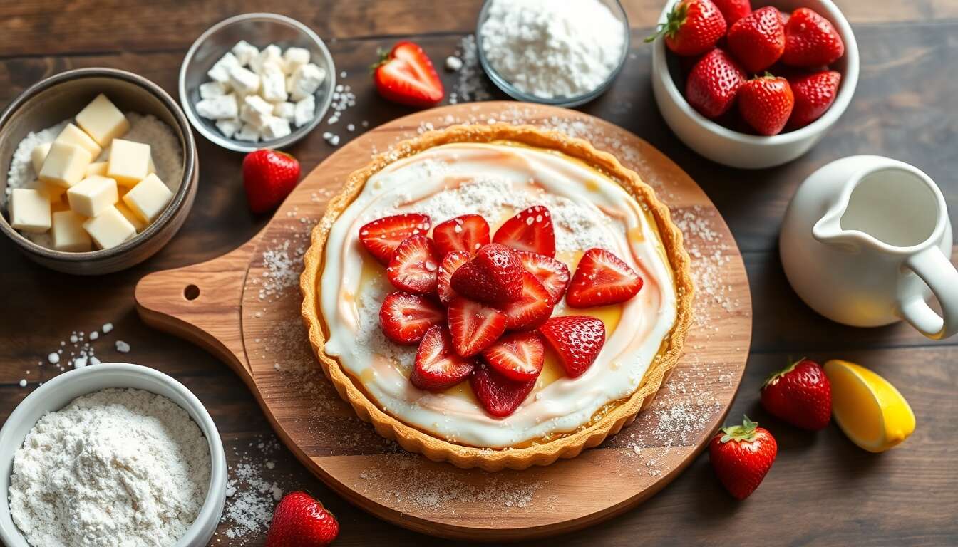 Tarte rustique aux fraises : recette facile et savoureuse