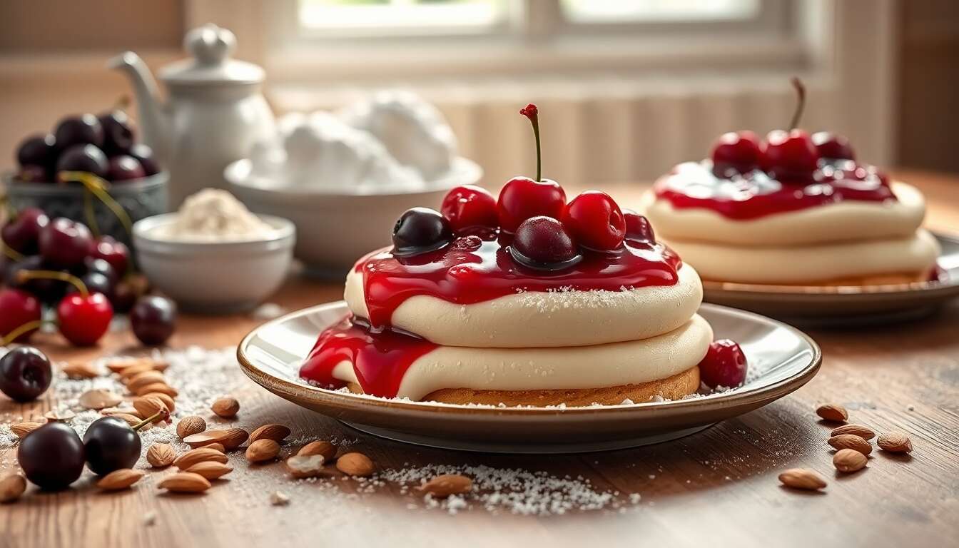 Recette Entremets Cerises et Amandes