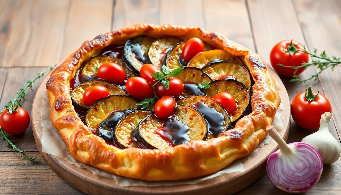 Tarte Tatin Tomate et Aubergine : recette Savoureuse