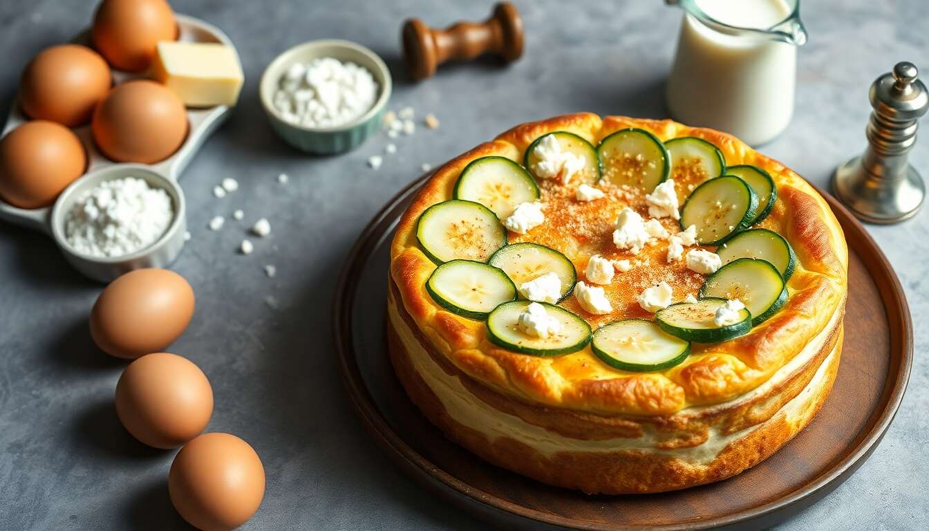 Gâteau soufflé courgette chèvre : une recette gourmande