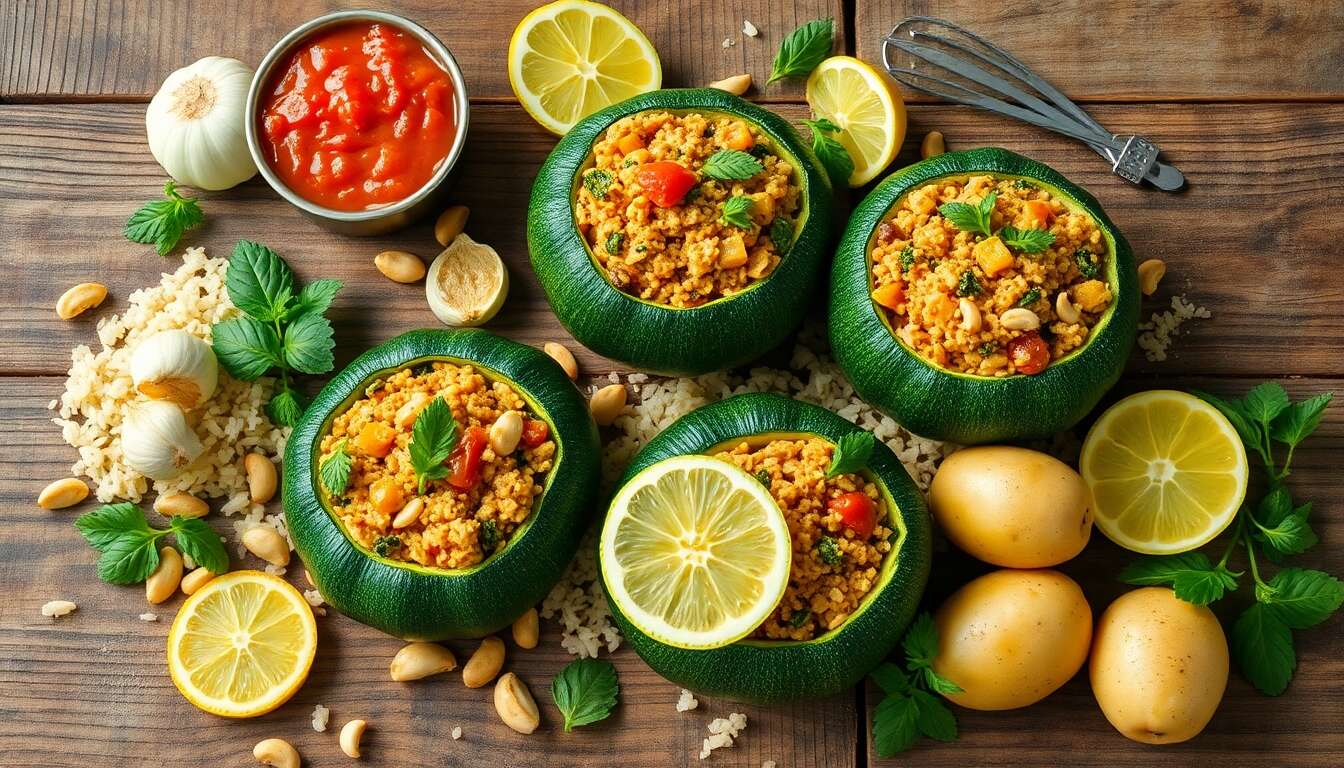 Courgettes Farcies Végétariennes de Natalie Nguyen : recette Yemista Orphane
