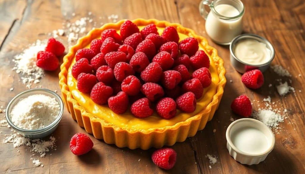 Recette de tarte aux framboises maison