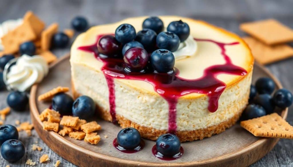 Tarte Cheesecake aux Myrtilles Sauvages