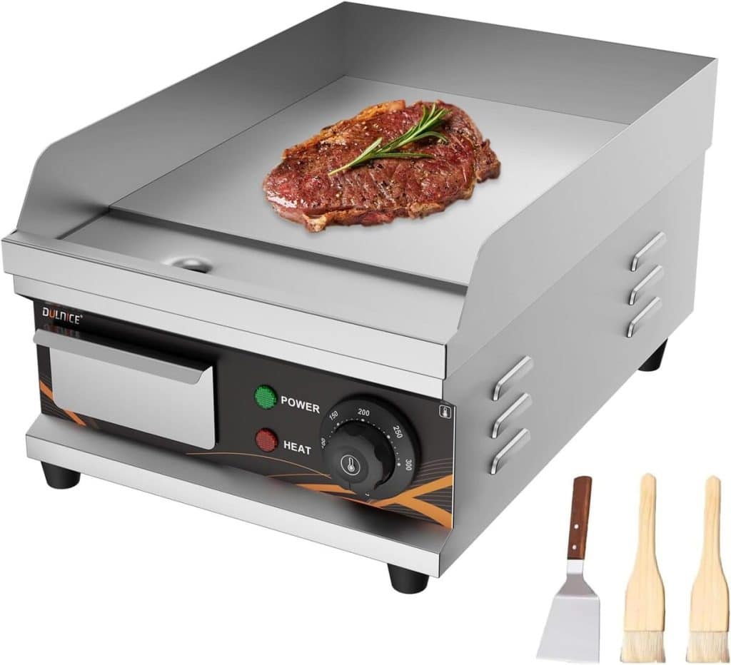 Test de la plancha électrique DULNICE en acier inoxydable