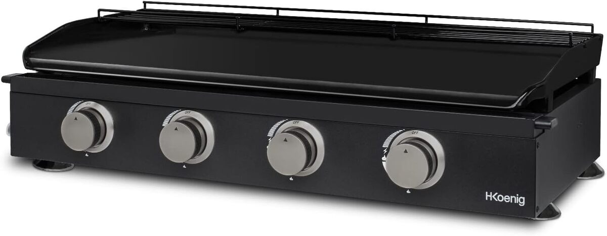 Test de la plancha H.Koenig PLX1042 : 4 brûleurs en acier inoxydable