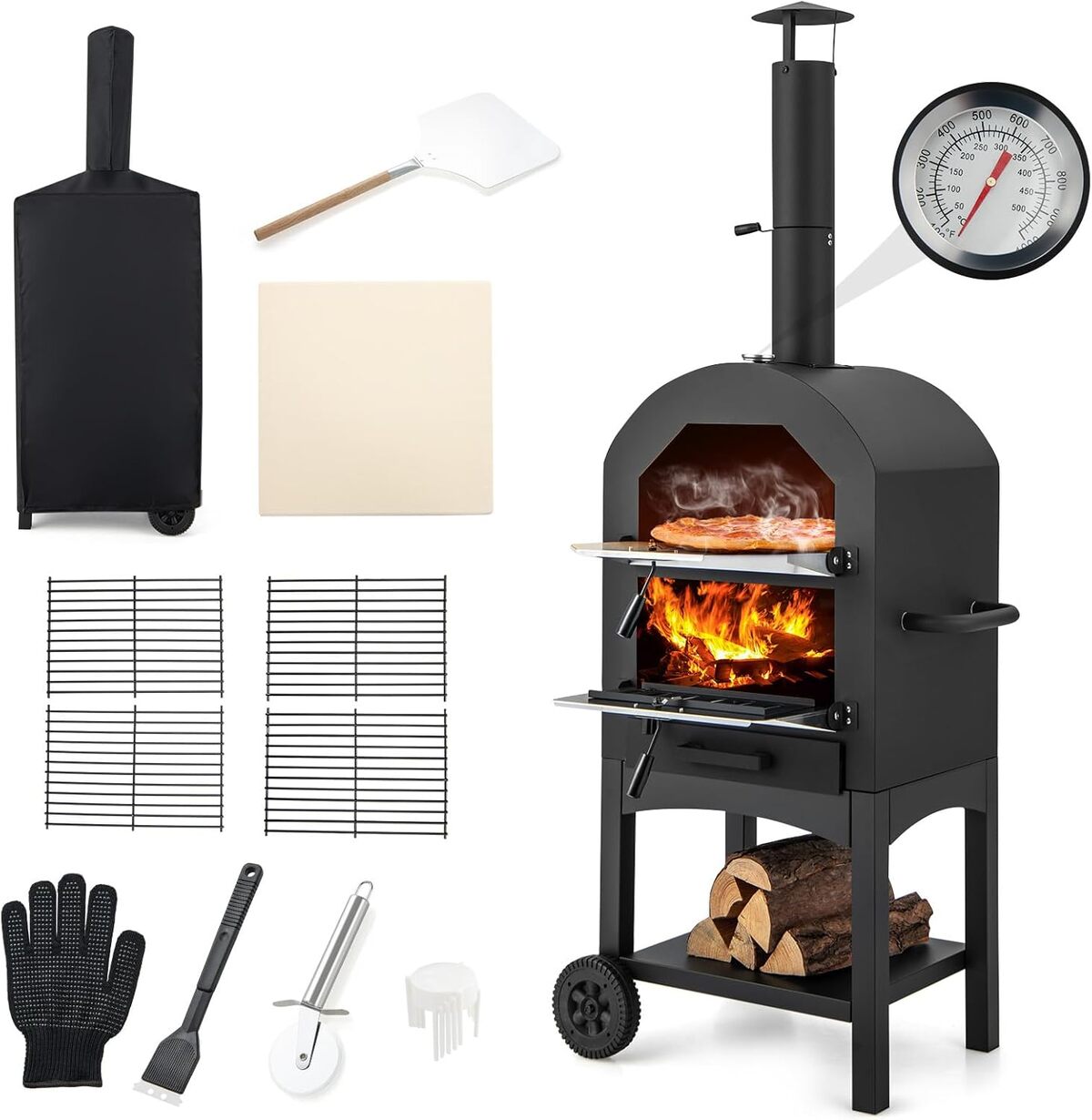 Test : four à pizza extérieur GYMAX 162CM performant et complet