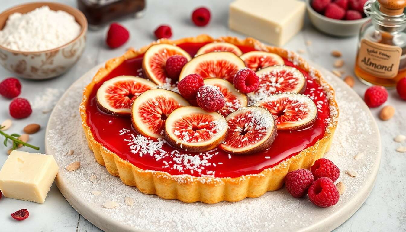 Tarte figues et framboises : recette gourmande
