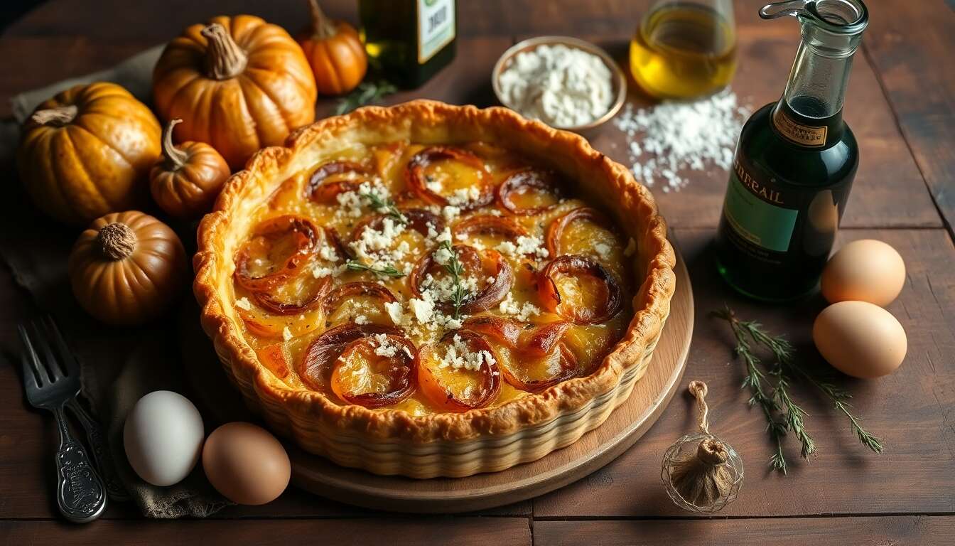 Clafoutis d'automne : recette au potimarron et oignons