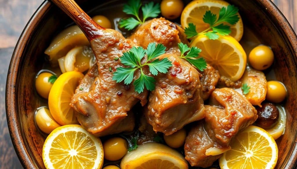 Tajine Jarret de Veau Citron Olive : recette Savoureuse