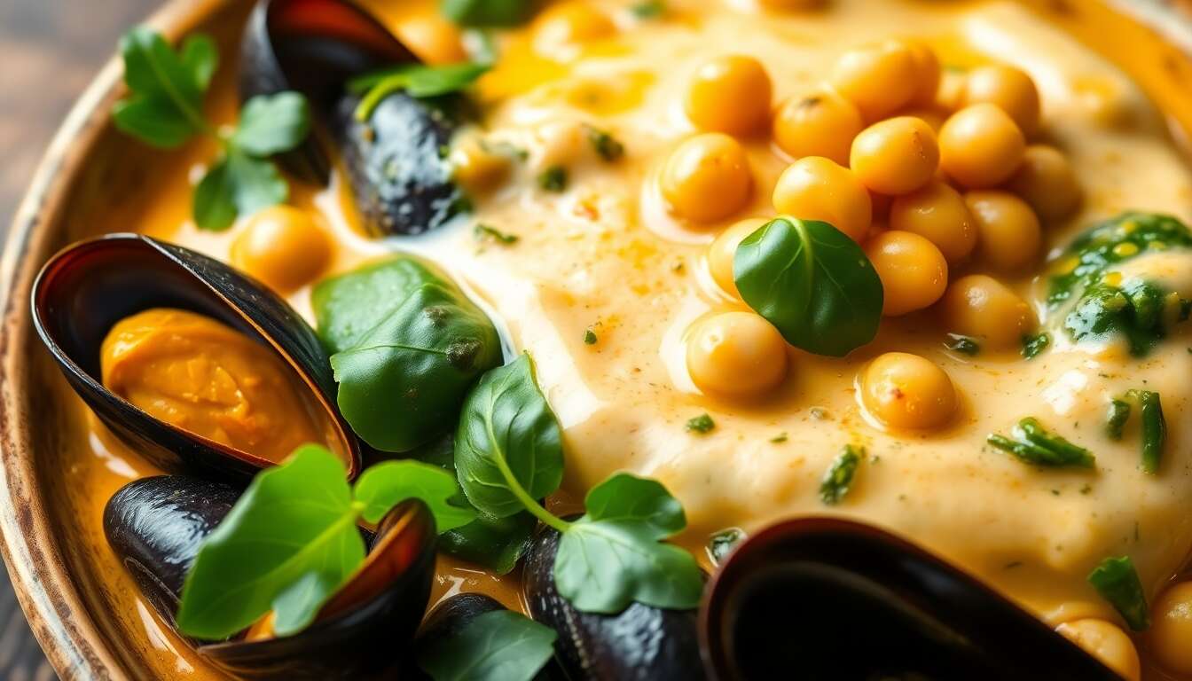 Curry de moules, épinards et pois chiches : recette savoureuse