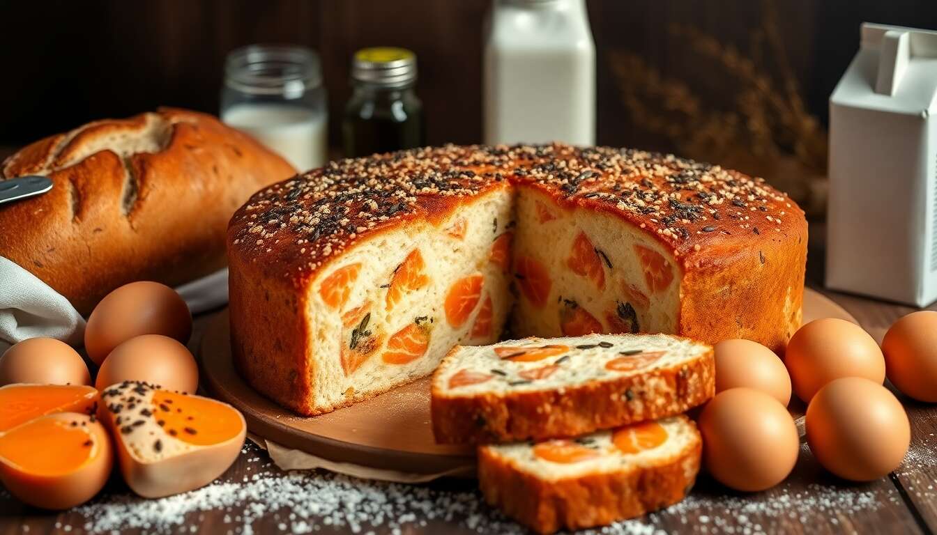 Cake saumon fenouil mimolette : délice à savourer