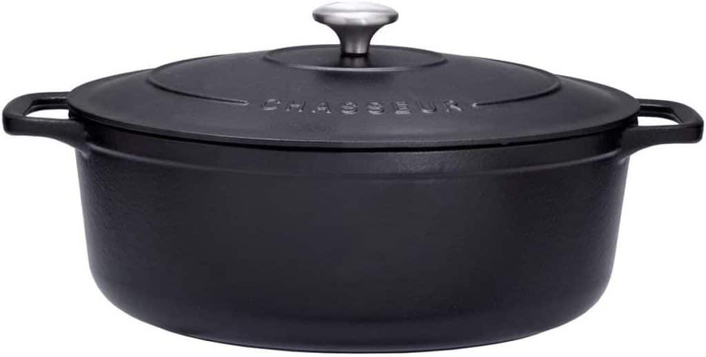 Test de la cocotte ovale Chasseur 4733 en fonte émaillée 33 cm