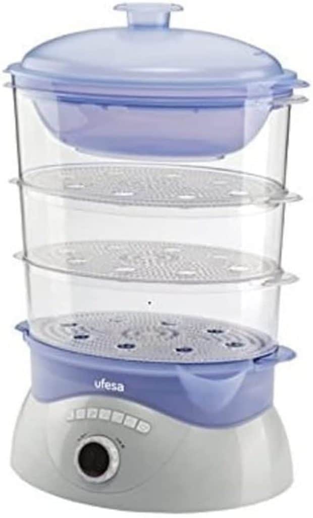 Test du robot cuiseur vapeur Ufesa CV3000 : 900 W et paniers empilables