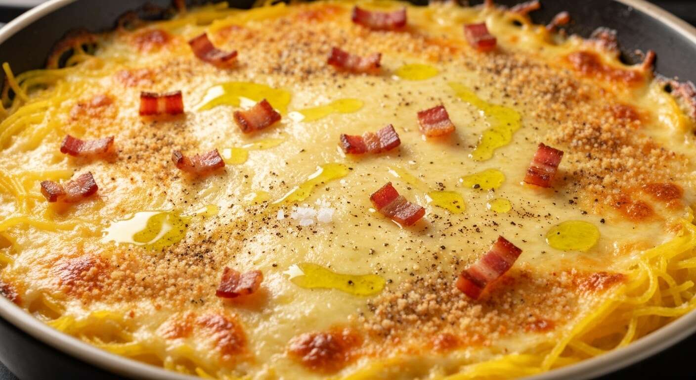 Recette : gratin de courge spaghetti à la fondue de Concoillotte
