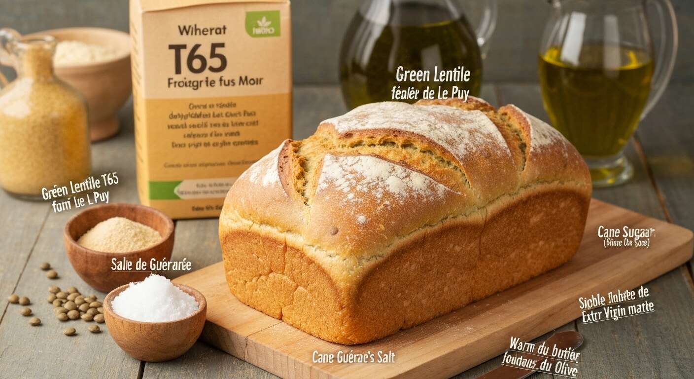 Pain à la farine de lentille verte du Puy : recette gourmande