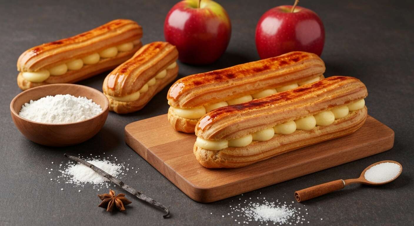 Éclairs Pomme Crème Brûlée : recette Gourmande