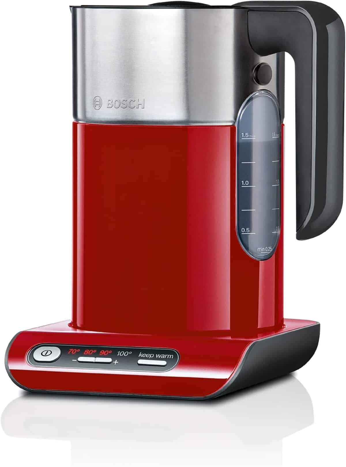 Test de la bouilloire Bosch Styline TWK8614P : performance et sécurité