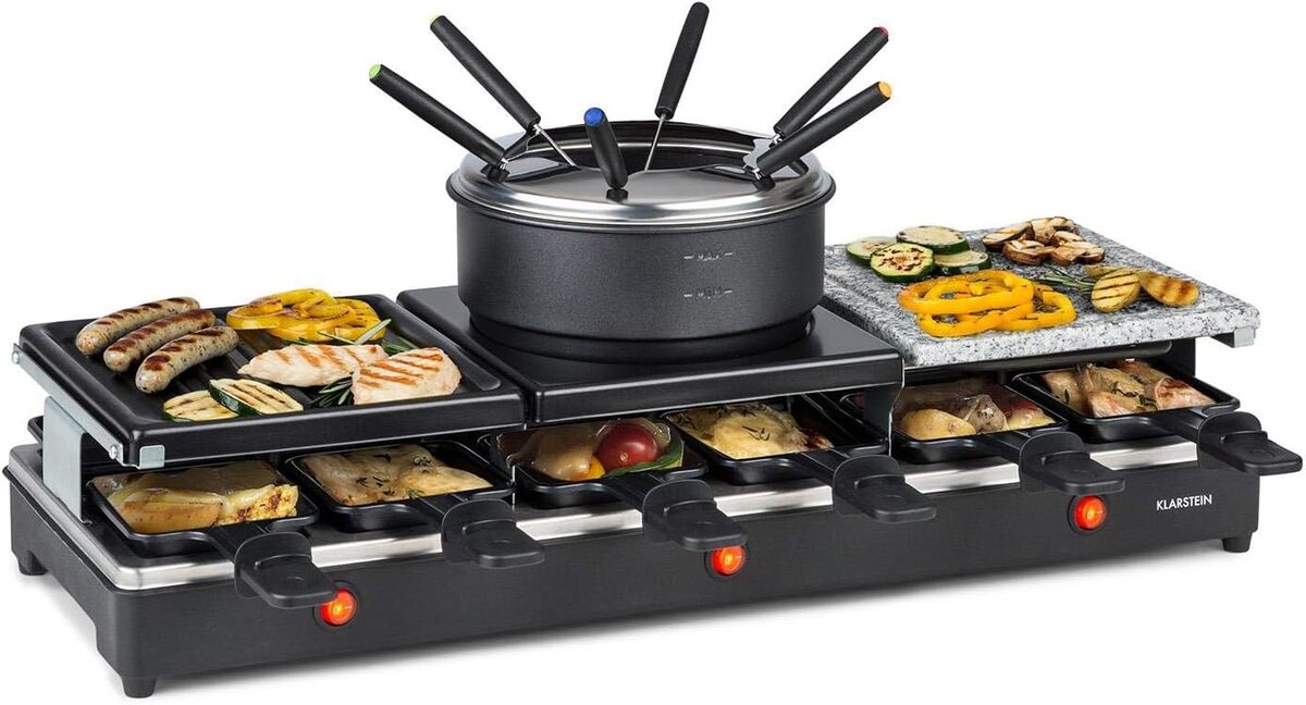 Test Klarstein Fonduelette XL : gril raclette et fondue 3 en 1 puissant et polyvalent