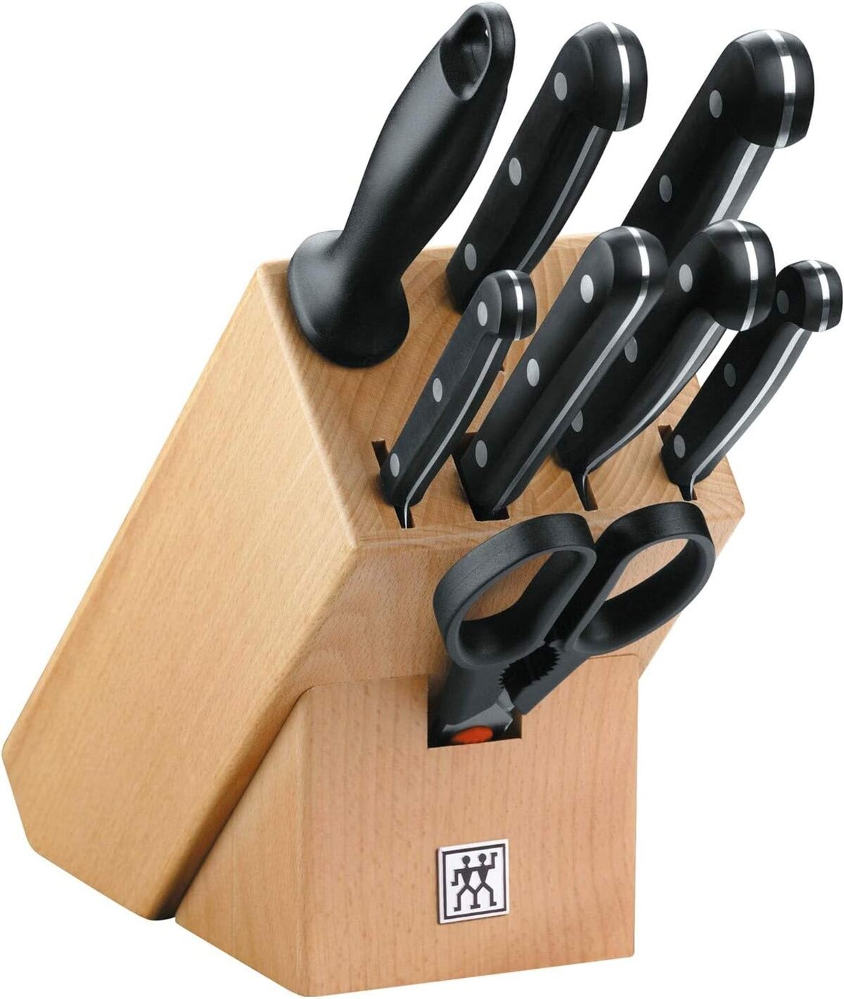 Test Zwilling Twin Gourmet : bloc de couteaux 9 pièces en bois clair