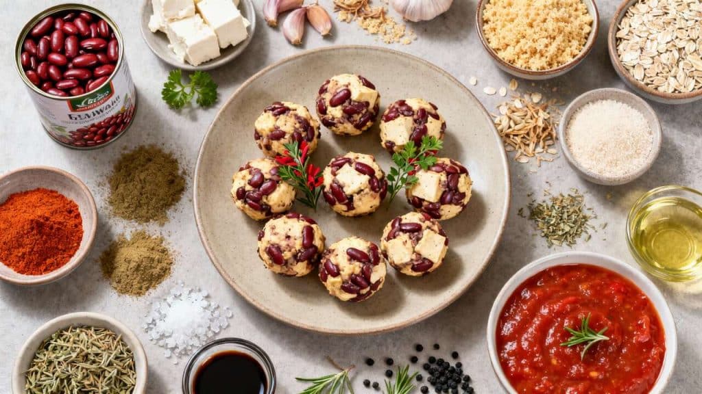Boulettes de haricots rouges et tofu : recette végétalienne savoureuse