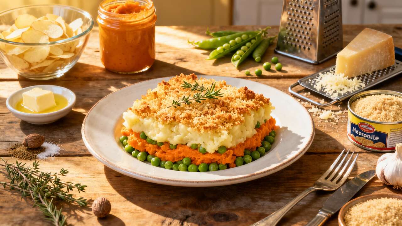 Crumble de légumes en purée : recette gourmande et facile