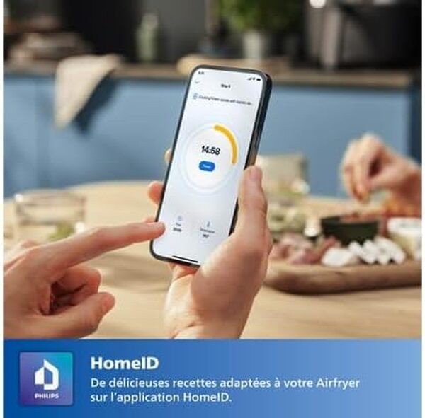 Friteuse sans huile PHILIPS - Airfryer NA352/04 - Double cuve 9L - 8 programmes de cuisson - Accessoires inclus - 2750W