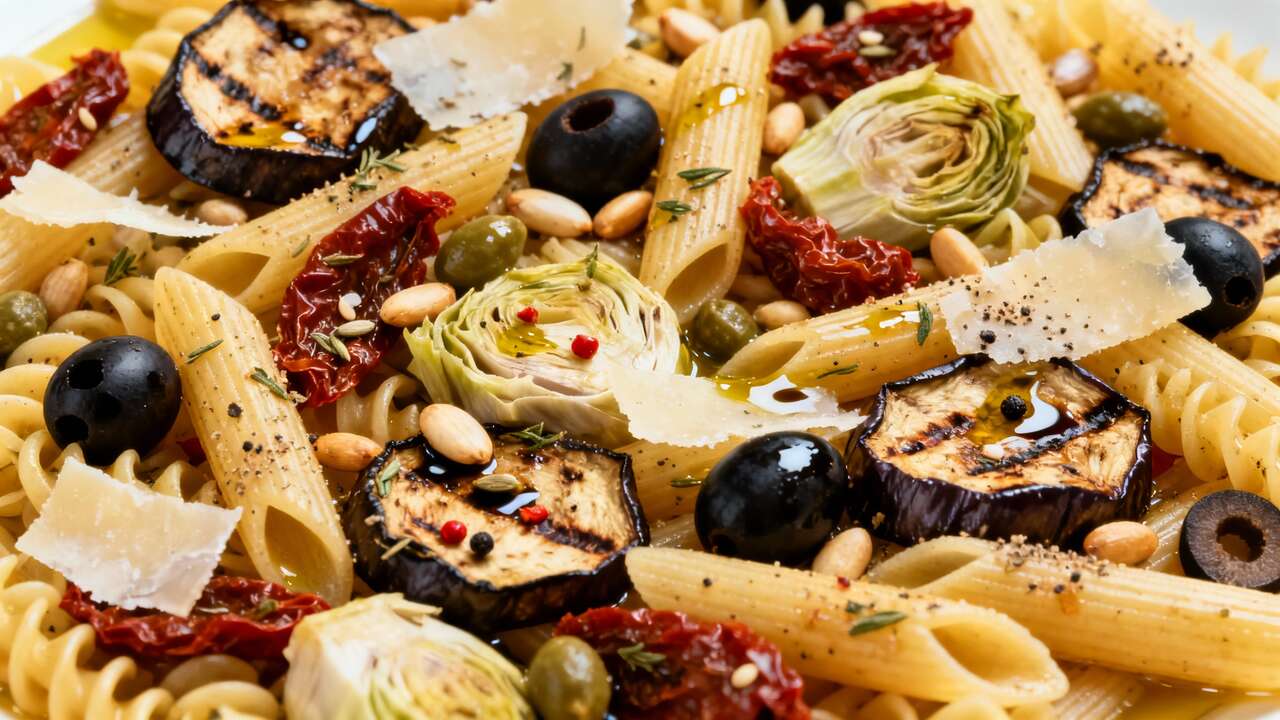 Salade de pâtes à l'aubergine : une recette gourmande