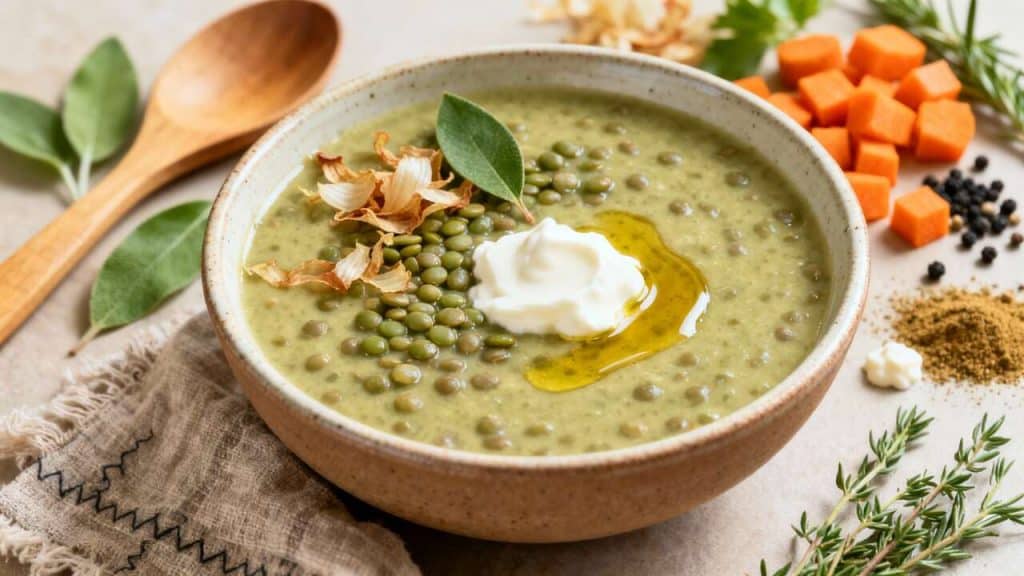 Velouté de lentilles vertes : recette savoureuse et facile