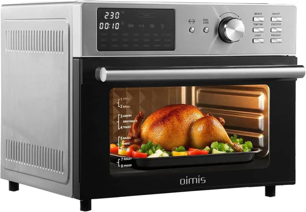 Test : oimis friteuse à air 1800W - multifonction argenté