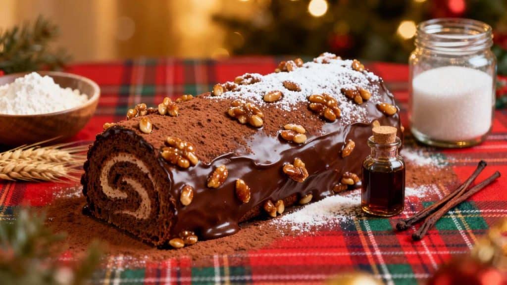 Bûche roulée praliné : recette gourmande pour Noël