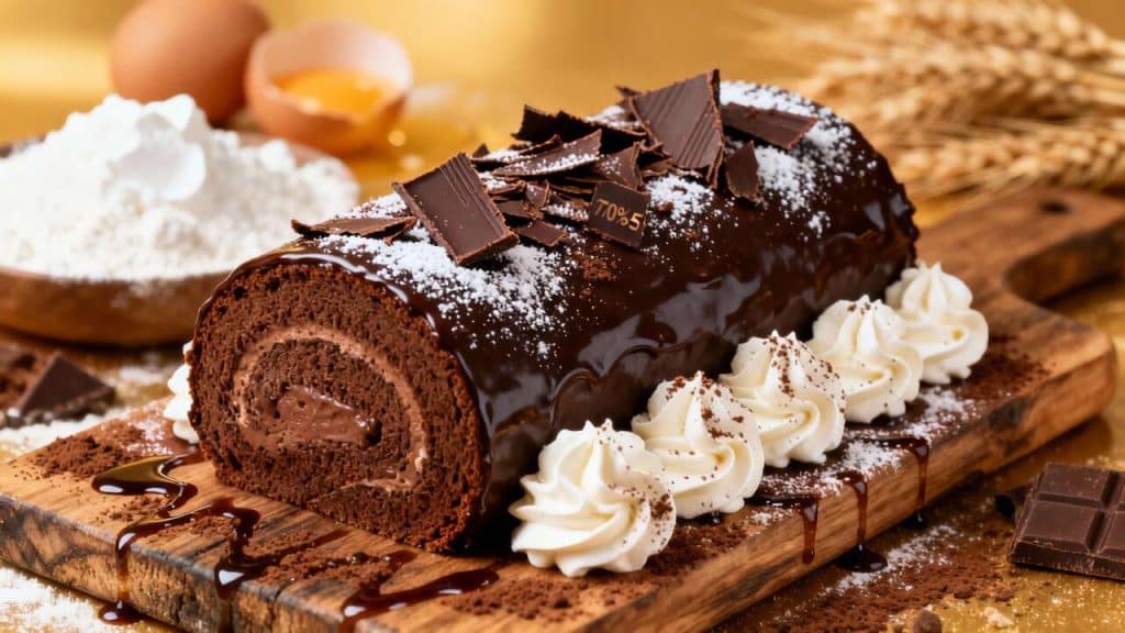 Bûche Roulée au Chocolat : recette Gourmande