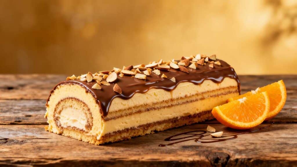 Bûche praliné café clémentine : recette gourmande