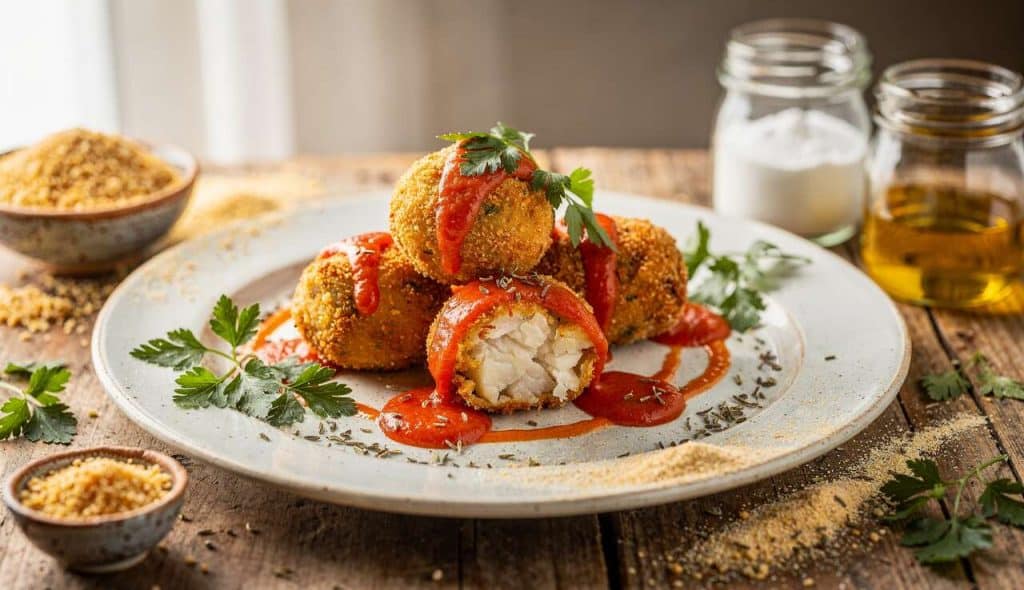Croquettes de cabillaud à la sauce tomate : recette savoureuse
