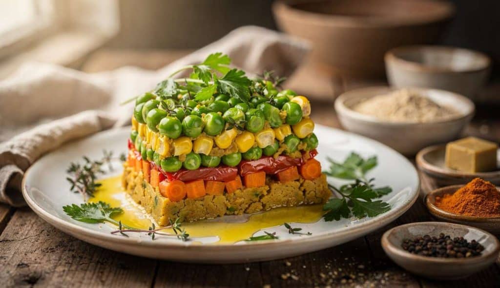 Terrine express légumes et farine de pois chiches