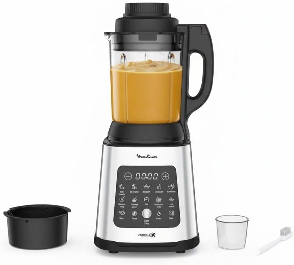 Test : blender chauffant Moulinex Perfectmix Cook, performance et polyvalence