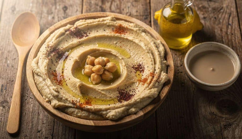 Recette classique de houmous de pois chiches