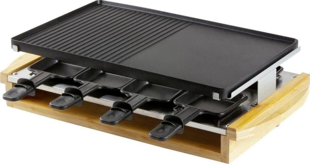 Test : appareil à raclette Domo DO9246G grill bamboo pour 8 personnes