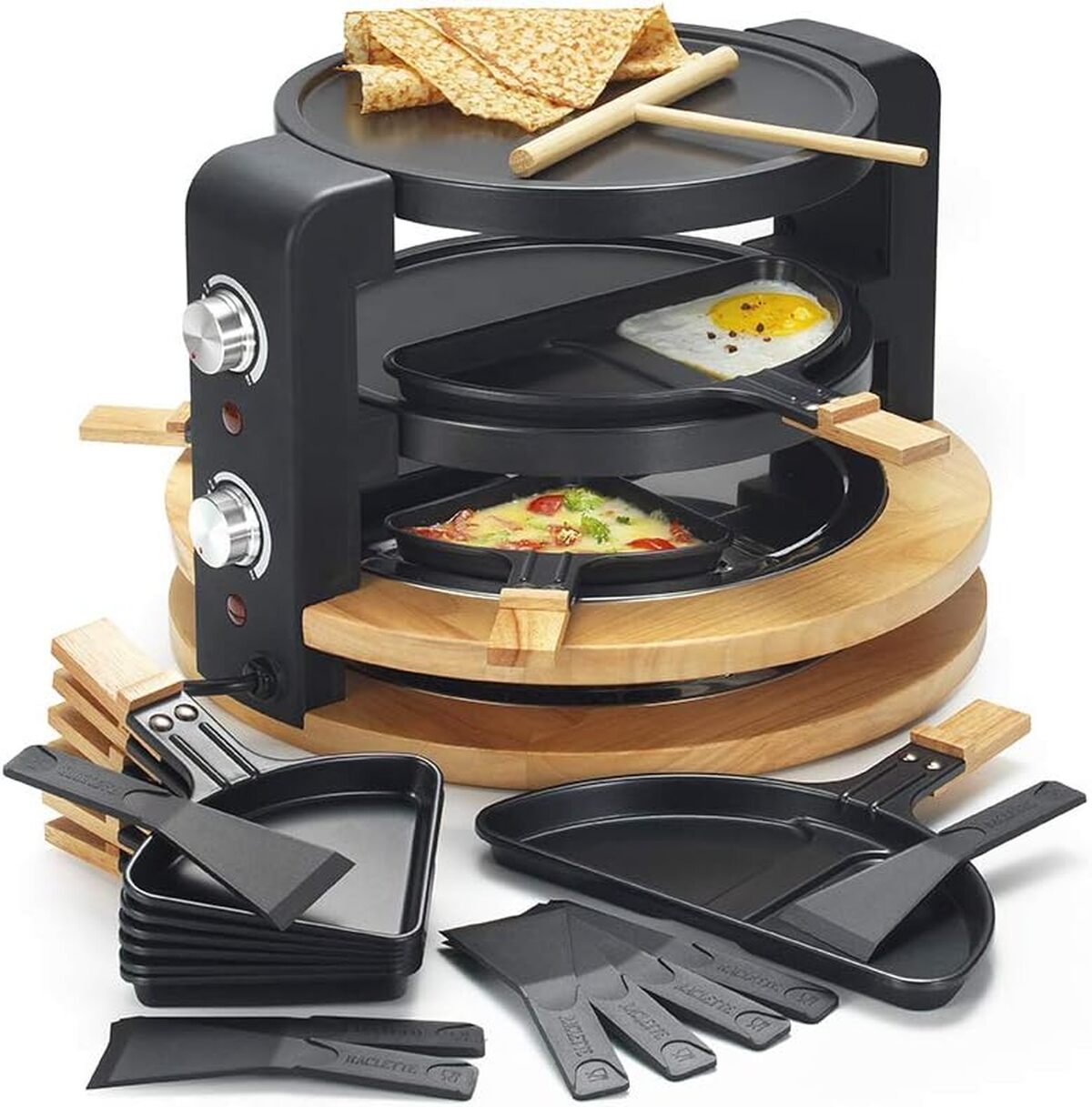 Test de l'appareil à raclette KCWOOD 8 Super : polyvalence et puissance 1500W