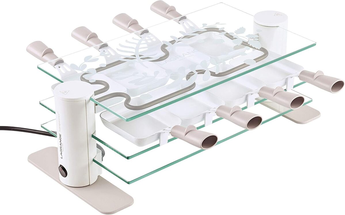 Test de l'appareil à raclette Lagrange 8 personnes 1000 W gris perlé