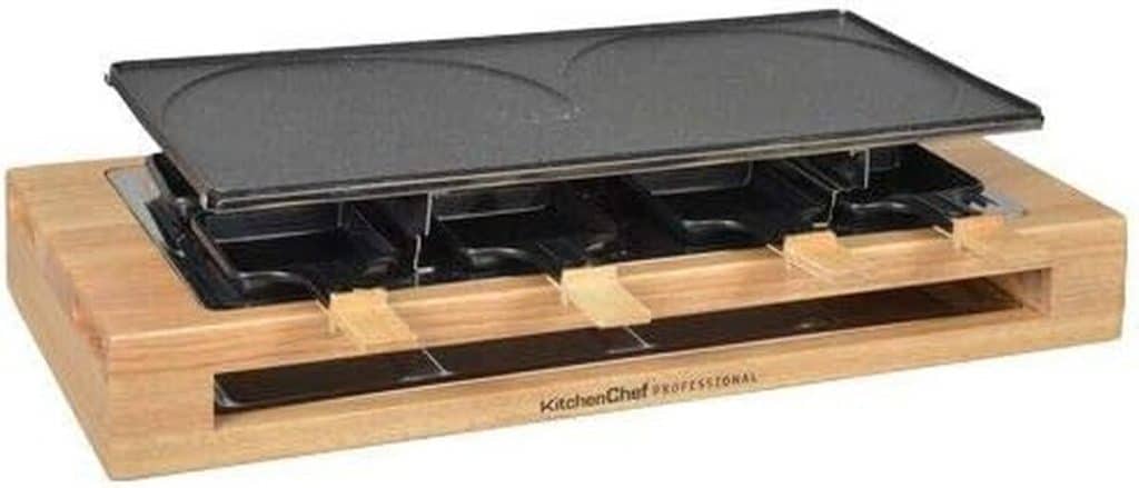 Test de l'appareil Kitchen chef kcwood8maxi : raclette 8 personnes 1500w + gril