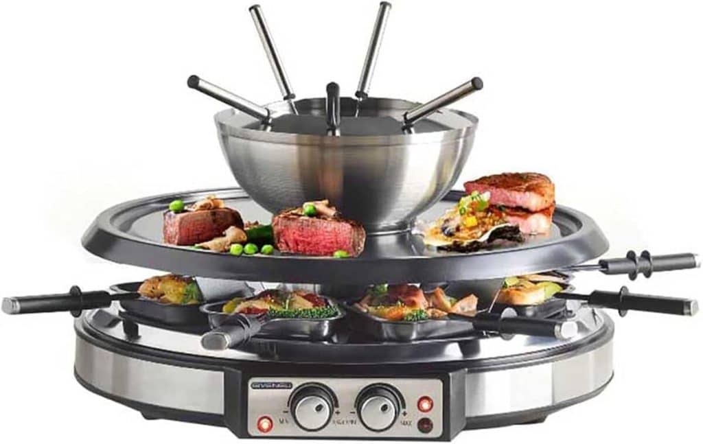 Test du GIVENEU 1900 W : raclette et fondue pour 8 personnes