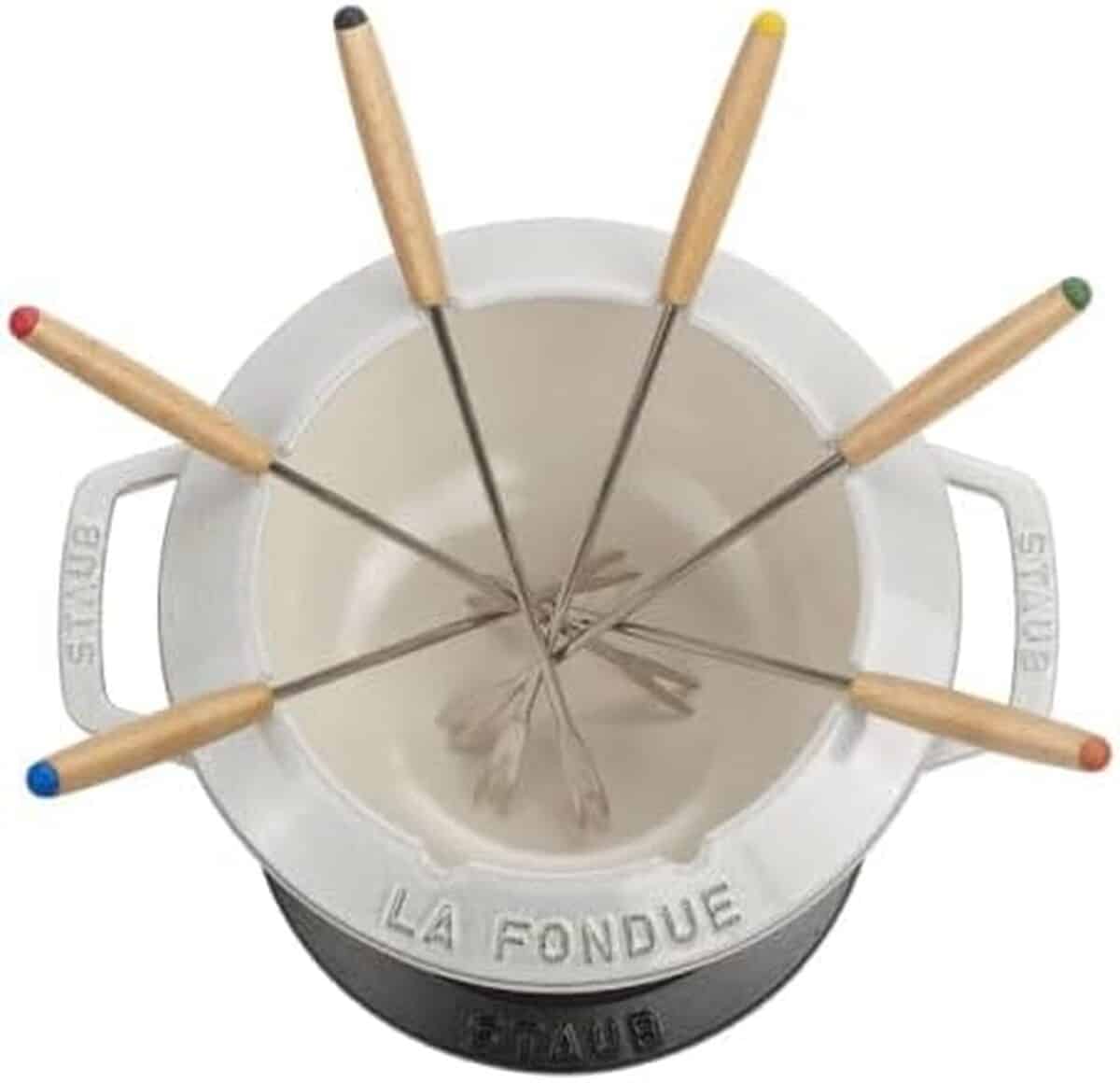 Test du service à fondue STAUB en fonte 20 cm truffe blanche
