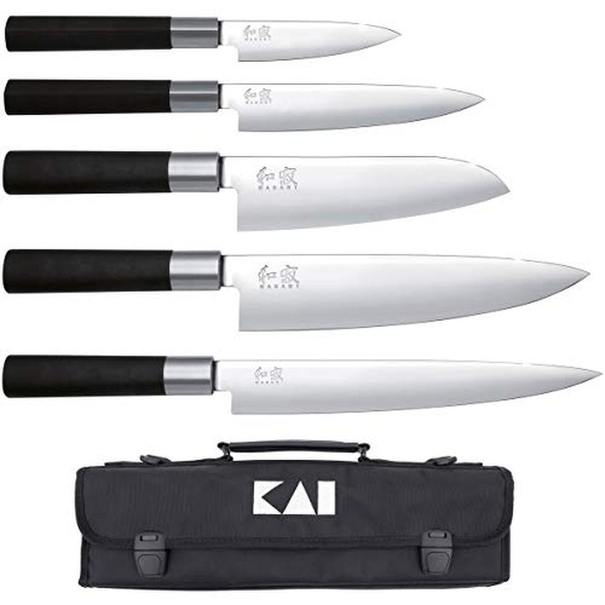 Test ensemble de couteaux KAI Wasabi Black