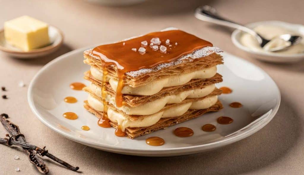 Mille-feuille à la vanille et caramel : recette gourmande