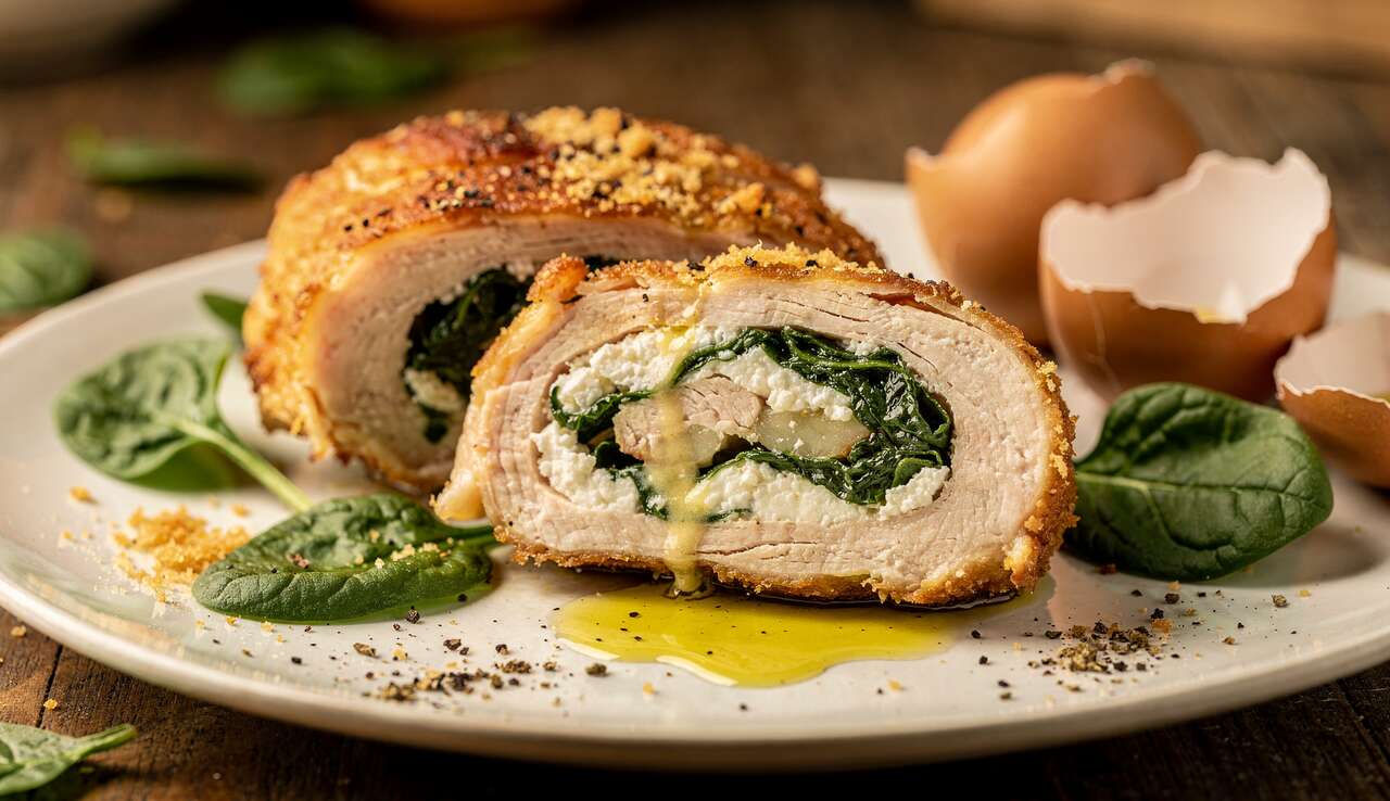 Poulet Roulé aux Épinards et Brousse : un Cordon Bleu Revisité