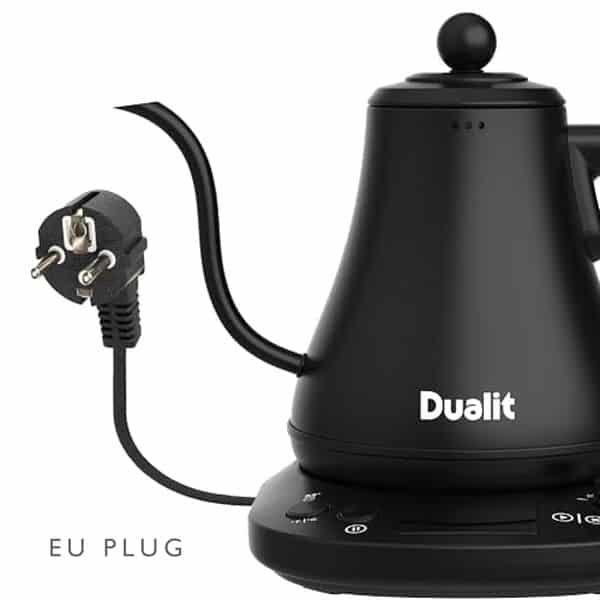 Découvrez notre test complet de la bouilloire électrique Dualit à température réglable : design vintage noir mat et performance pour des infusions parfaites.